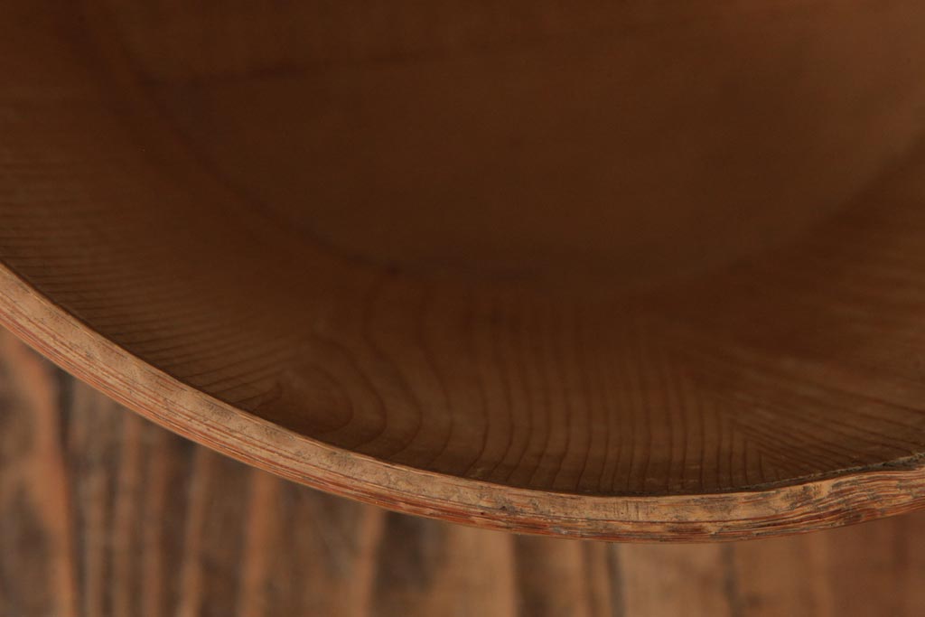 和製アンティーク　古民具　激レア!味わいと温もり溢れる木製バケツ(小物入れ)(R-039199)