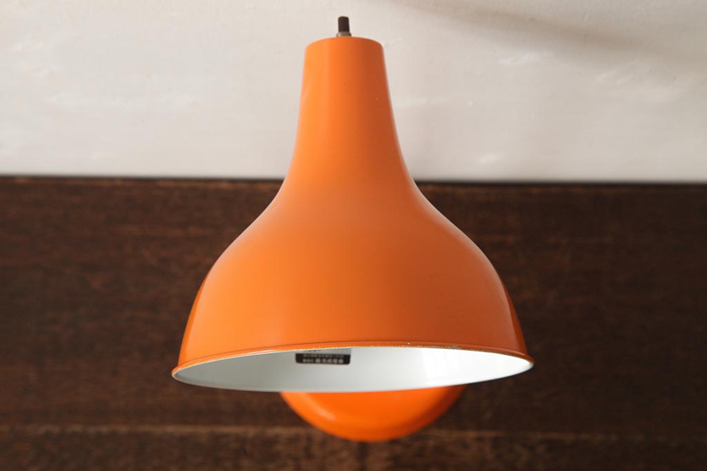 レトロ照明　ビビットなオレンジが可愛らしいデスクスタンド(スタンドライト、卓上照明)(R-039449)