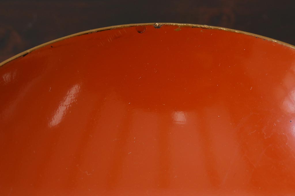 アンティーク雑貨　和製アンティーク　漆器　迫力ある海老の図柄が描かれた木製椀5客セット(和食器)(R-039465)