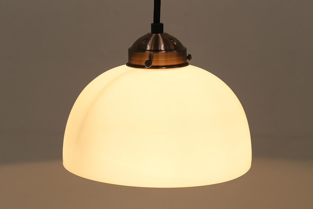 レトロ照明　和みの空間にぴったりなドーム型シェードのペンダントライト(天井照明、吊り下げ照明)(R-039902)