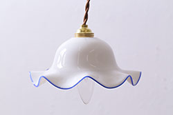 和製アンティーク　昭和レトロのおしゃれなガラスシェード照明(天井照明、吊り下げ照明)(1)