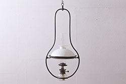 和製アンティーク　デッドストック品　巻芯14番　レトロな佇まいがお洒落な空間づくりに活躍するオイルランプ(灯油ランプ、卓上ランプ)(R-059657)