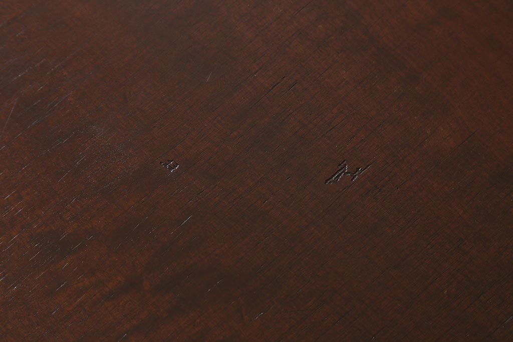 アンティーク家具　リメイク　栃の木一枚板　古材を活かした鉄脚テーブル(ダイニングテーブル、カフェテーブル、作業台)(R-039975)