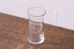 アンティーク雑貨　戦前　カブトビール　鼓型グラス(和ガラス、コップ)(R-040125)