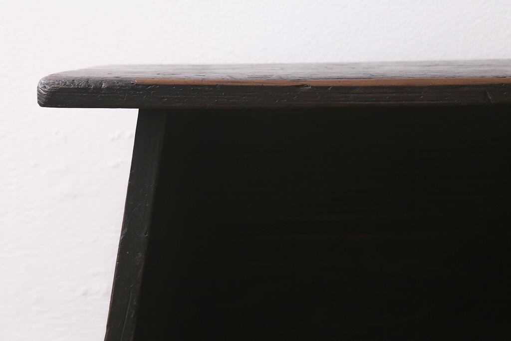 アンティーク雑貨　明治大正期　松材　古い木の質感が味わい深い踏み台(ステップ、飾り台、花台)(R-040275)