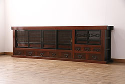 中古　きらびやかなデザインの豪華な螺鈿ローボード(サイドボード、飾り台、チェスト)