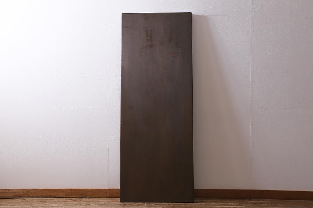アンティーク家具　和製アンティーク　昭和初期　天板一枚板　味わい深い濃い木色が素敵な特大の裁ち板(作業台、飾り台、陳列台)(R-040414)