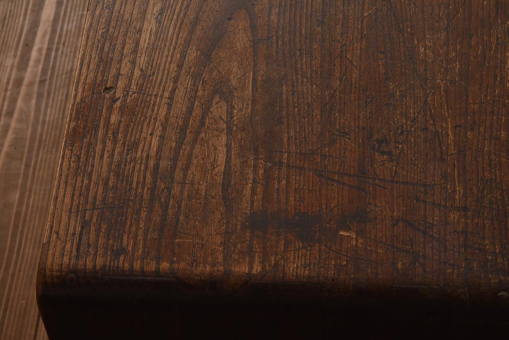 アンティーク家具　和製アンティーク　昭和初期　ノスタルジックな雰囲気漂う文机(座机、ローテーブル、引き出し、センターテーブル)(R-040639)