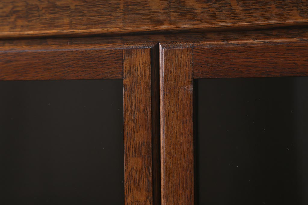 アンティーク家具　イギリスアンティーク　オーク材　風格と品が漂うスタッキングブックケース(本箱、収納棚、飾り棚、キャビネット)(R-040769)