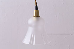平笠シェードがレトロな雰囲気を醸すペンダントライト(天井照明、吊り下げ照明)2個セット(2)