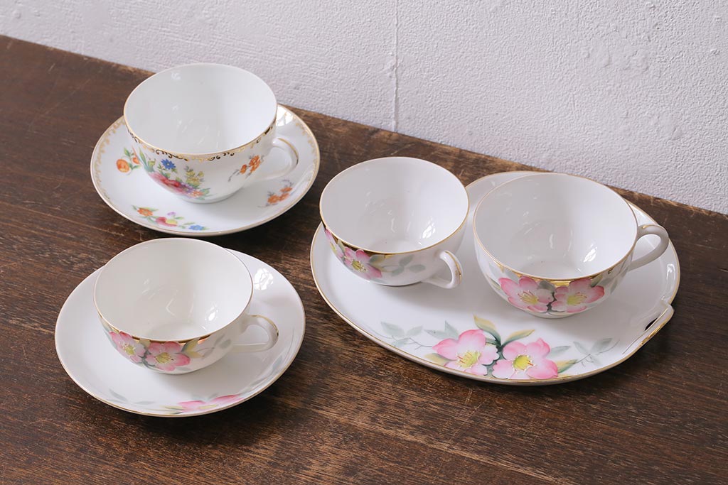 オールドノリタケ(日陶、Noritake、則武) 金彩 アザレア花文カップ