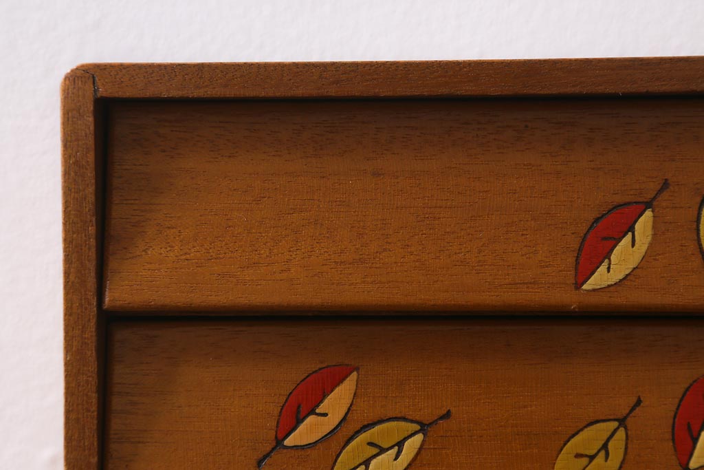 レトロ雑貨　昭和レトロ　希少　ままごと　かわいらしい木製の小さなタンス(チェスト、おもちゃ、玩具)(R-040858)
