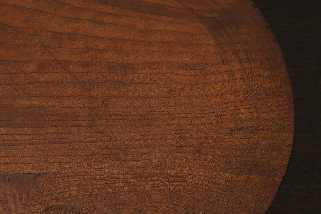 アンティーク雑貨　総ケヤキ材　味わいのある古い花台(飾り台、DIY)(R-041084)