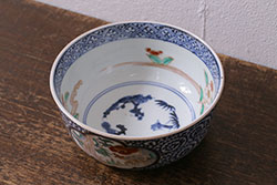 アンティーク雑貨　和製アンティーク　花鳥図　金彩　木製漆器小鉢(向付、小皿、和食器)(R-037379)
