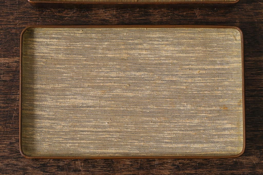 アンティーク雑貨　昭和初期　銅製　七宝焼き小箱(小物入れ)(R-041351)
