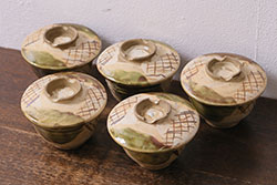 萩焼　指月窯　波多野善蔵　彩雲　茶碗(而妙斎書付、共箱付き、茶器、茶道具、和食器)(R-062833)