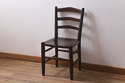 中古　松本民芸家具　シックな空間におすすめのラダーバックチェア(ダイニングチェア、椅子)(R-041393)