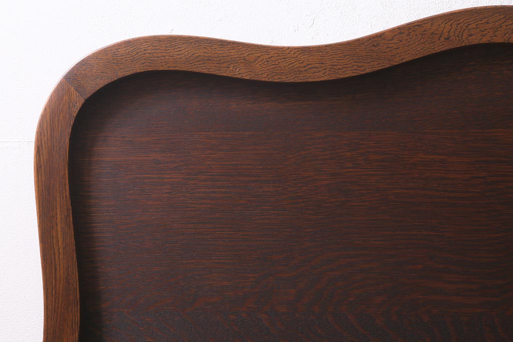 アンティーク家具　フランスアンティーク　オーク材　曲線のシルエットが優雅なベッドフレーム(R-041437)