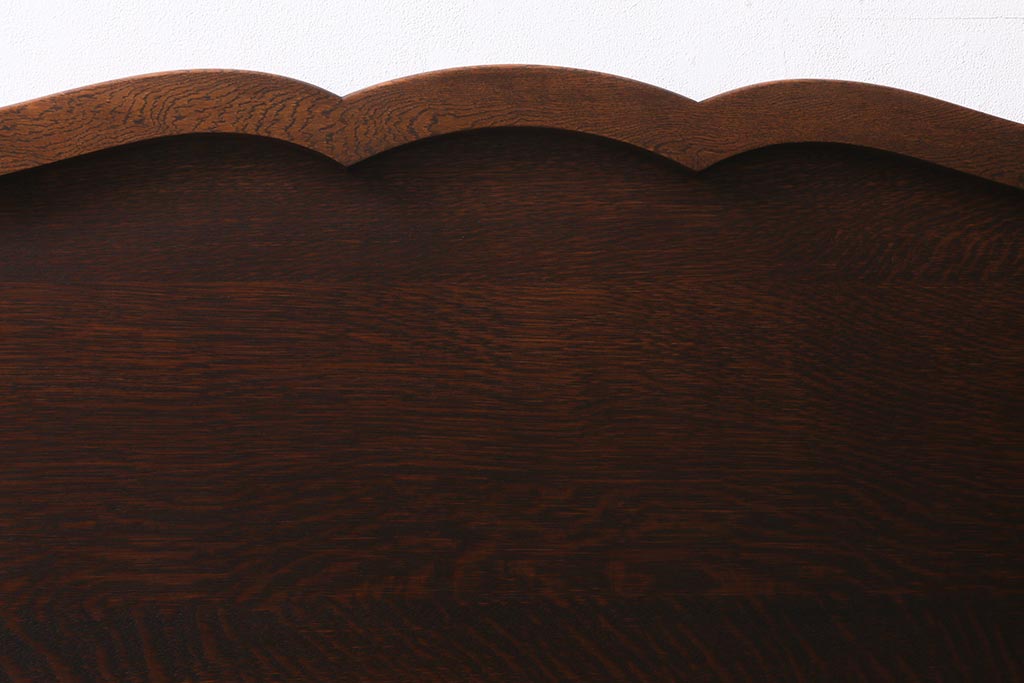 アンティーク家具　フランスアンティーク　オーク材　曲線のシルエットが優雅なベッドフレーム(R-041437)