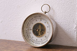 アンティーク雑貨　フランスアンティーク　シンプルさが格好いい気圧計(バロメーター、ディスプレイ雑貨)(R-041472)