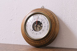 ヴィンテージ雑貨　木製　ビンテージスタイルにぴったりなフランス製の気圧計(バロメーター、ディスプレイ雑貨)(R-041473)