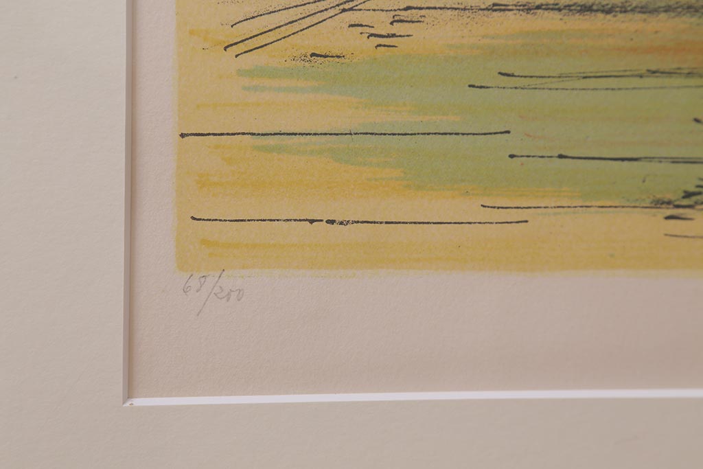 ジャン・カルズー　「ゲーテ通り」　リトグラフ　68/200　サイン(版画、アートフレーム)(R-041594)