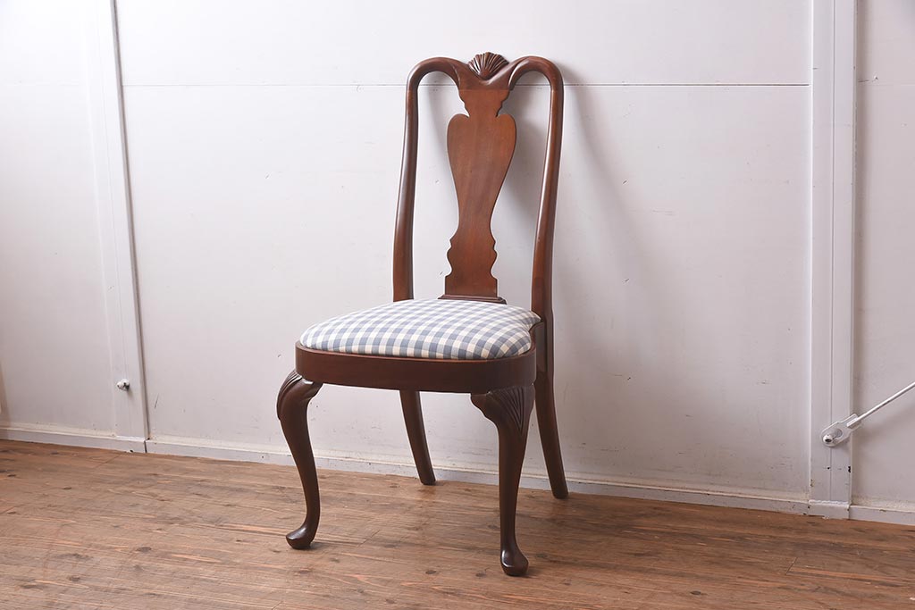 展示品　IDC大塚家具　ヒッコリーチェア社(HICKORRY CHAIR)　マホガニー材　805-02　椅子(ダイニングチェア)(定価約10万円)(R-041865)