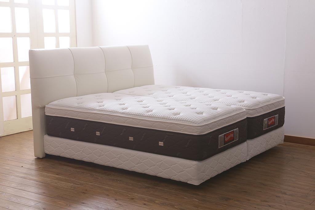 展示品　フランスベッド　SLUMBERLAND(スランバーランド)　SL-021DS　SL-4500C　コイルスプリング　マットレス付きベッド(定価約96万円)(R-042052)