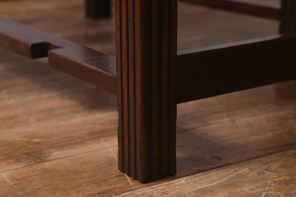 ヴィンテージ家具　民芸家具　和洋折衷使えるシンプルなバタフライテーブル(ダイニングテーブル、食卓、ビンテージ)(R-042125)
