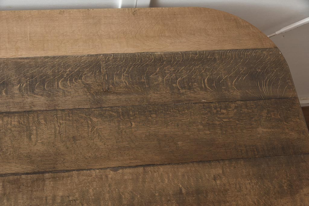フランスアンティーク　オーク材　珍しいデザインのハイセンスなダイニングテーブル(机、作業台)(R-042208)