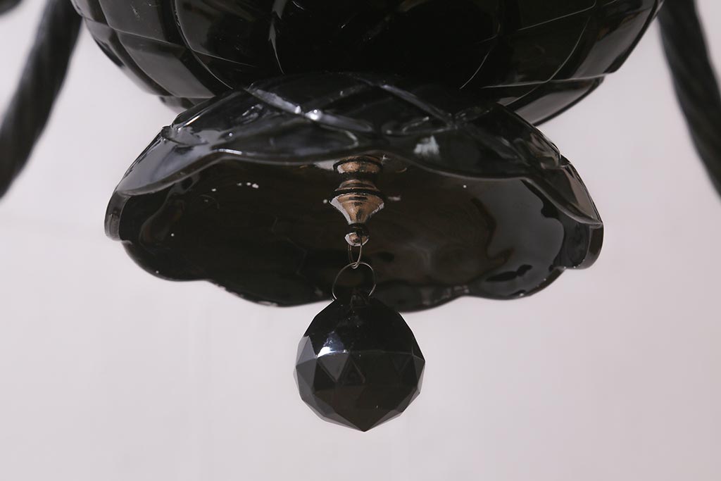 中古　14灯　大人の空間を演出する洗練された黒いシャンデリア(天井照明、吊り下げ照明)(R-042258)