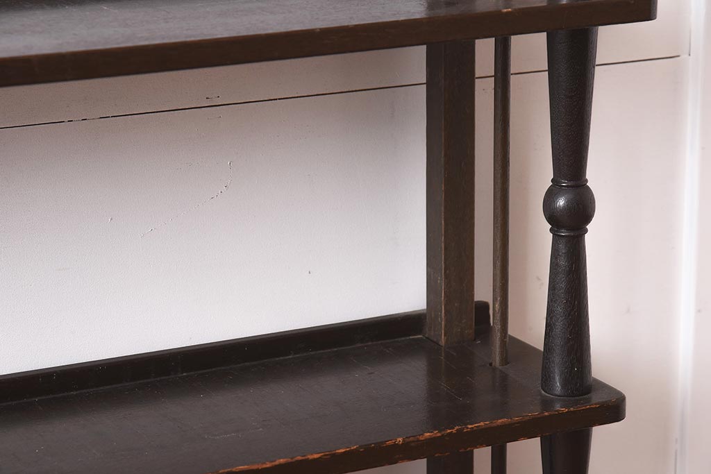ビンテージ家具　日本製　シックなデザインが魅力のブックシェルフ(本棚、オープンラック)(R-042280)