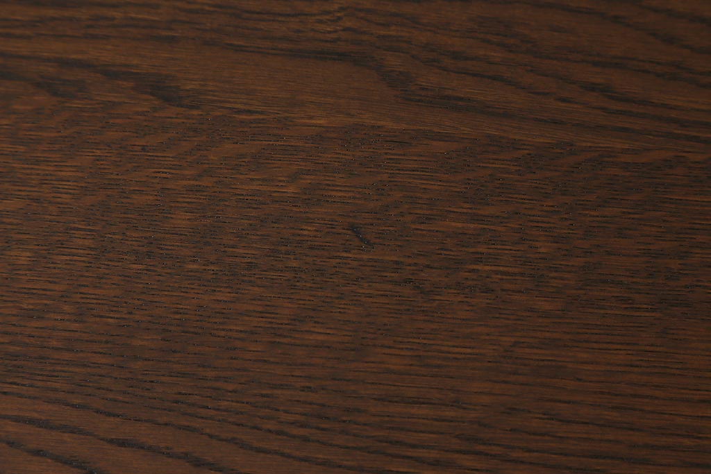 レトロ家具　昭和レトロ　薄型リメイク　ナラ材　美しい木目が魅力の片袖机(片袖デスク、ワークデスク、在宅ワーク、在宅用)(R-042718)