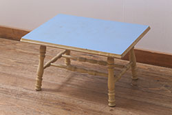 アンティーク家具　アンティーク　使い込まれた変わり型デスク(作業台、ブロカント、テーブル、机、在宅ワーク、在宅用)