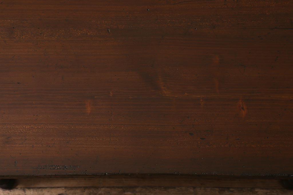 アンティーク家具　和製アンティーク　昭和初期　ヒノキ材　大正ロマンの雰囲気漂う文机(座卓、座机、ローテーブル、センターテーブル)(R-042882)