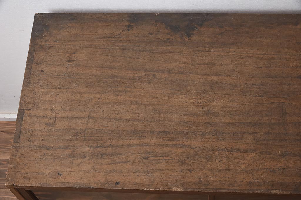 和製アンティーク　昭和初期　総桐材　呉服店で使われていた側面開きのガラスケース(ショーケース、飾り棚、陳列棚)(R-042899)