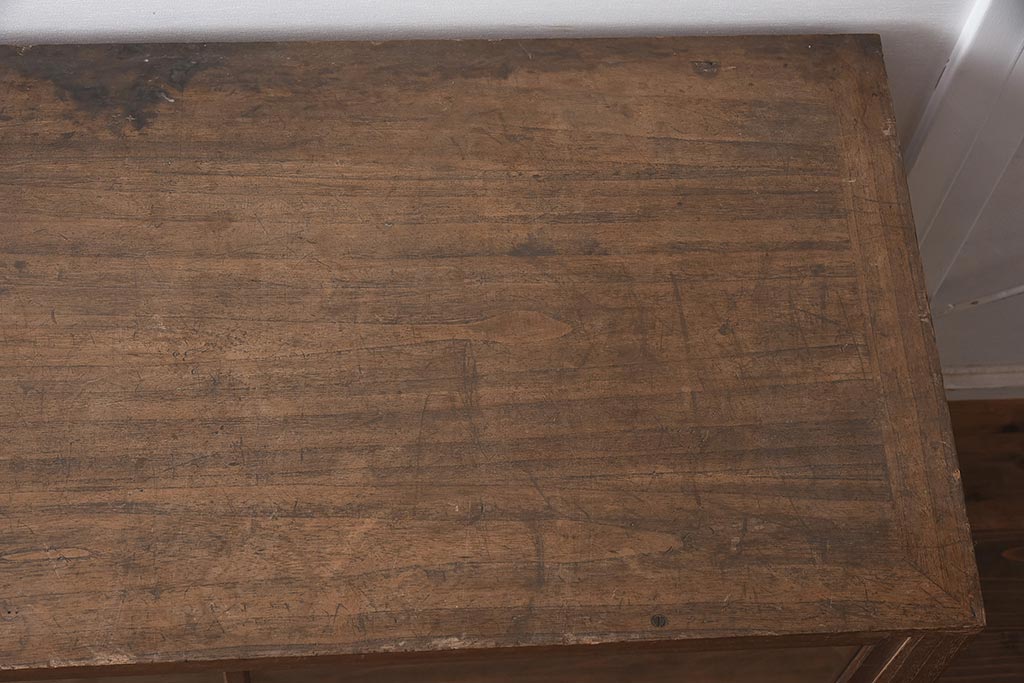 和製アンティーク　昭和初期　総桐材　呉服店で使われていた側面開きのガラスケース(ショーケース、飾り棚、陳列棚)(R-042899)