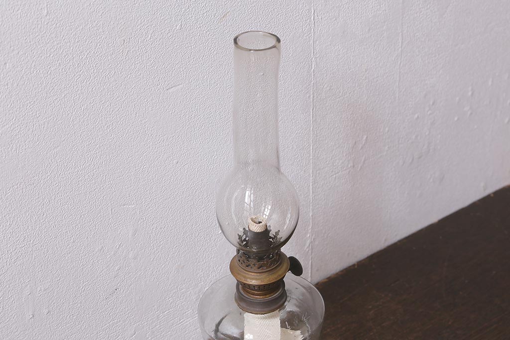 ビンテージ雑貨　シンプルなデザインの卓上オイルランプ(灯油ランプ)(R-042987)