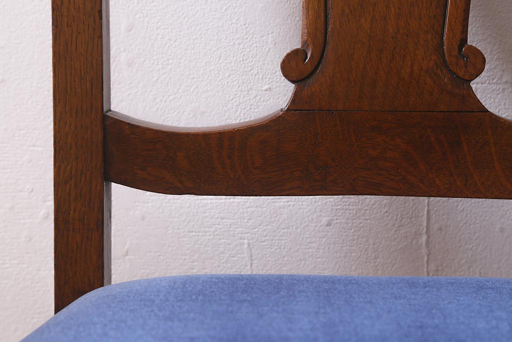 アンティーク家具　イギリスアンティーク　オーク材　バルボスレッグのダイニングチェア(椅子)(R-043025)