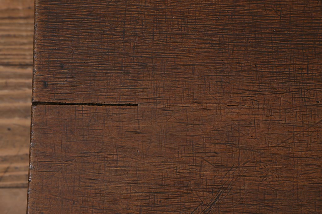 アンティーク家具　朴の木一枚板　大正昭和初期の味わい深い裁ち板(ローテーブル、作業台、飾り台、陳列台)(R-043034)