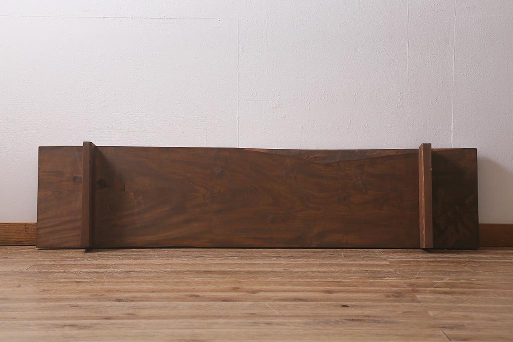 アンティーク家具　大正昭和初期　楓(カエデ)一枚板　大振りなサイズの裁ち板(ローテーブル、作業台、飾り台、陳列台)(R-043037)