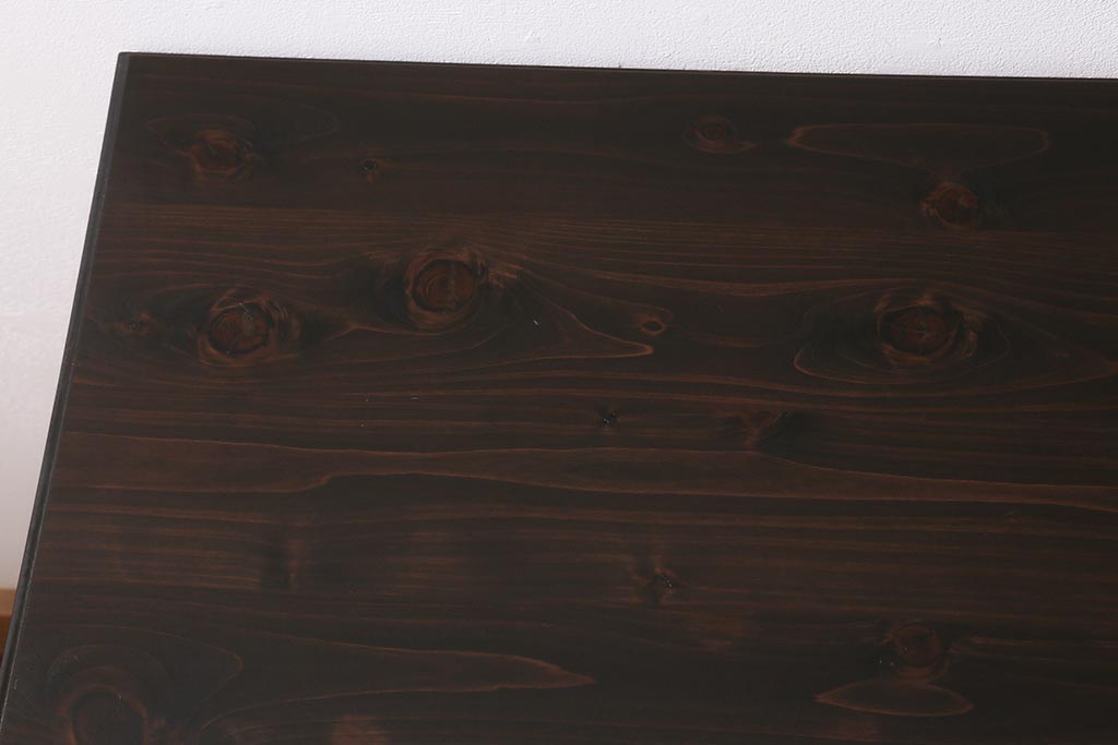 シンガー社(SINGER)　天板ヒノキ材　リメイク　ナチュラルインテリアにぴったりなミシンテーブル(シンガーミシン、サイドテーブル、カフェテーブル、ミシン台)(R-043297)