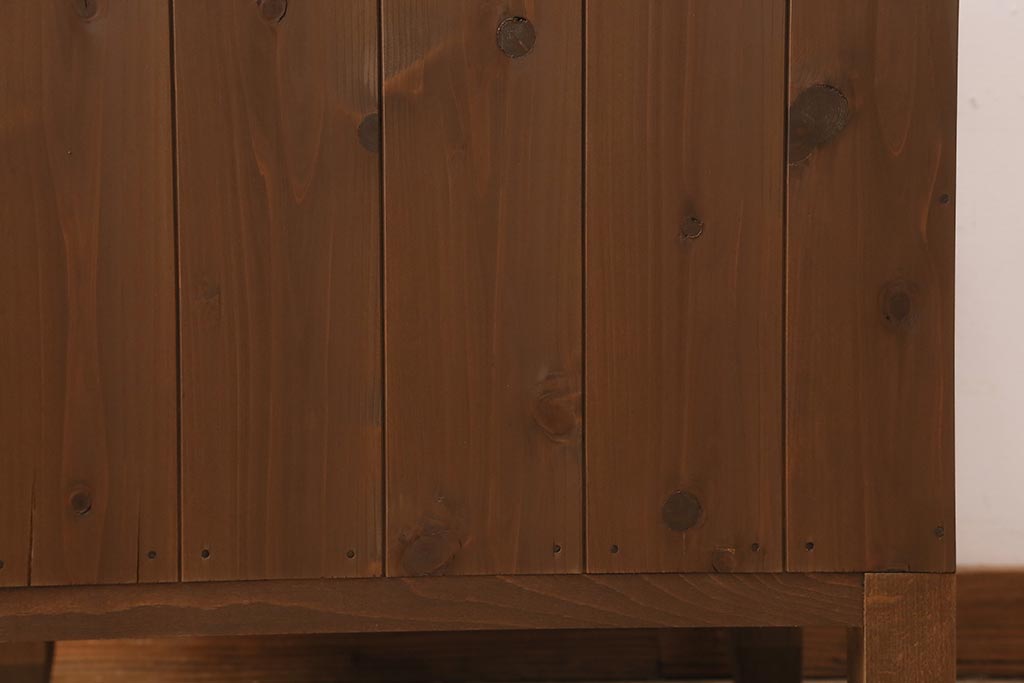 アンティーク家具　和製アンティーク　昭和初期　天板ヒノキリメイク　背面もキレイ!小ぶりなカウンターチェスト(チェスト、引き出し)(R-043375)