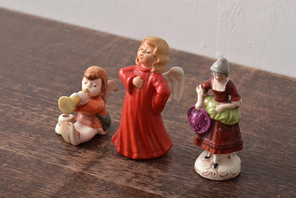 ヴィンテージ フンメル人形 ドイツ Goebel(ゲーベル) フィギュリン3個セット 陶磁 置物 天使(、ビンテージ) | ラフジュ工房