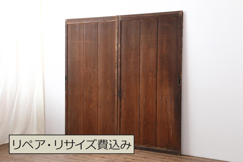 【2024秋冬新作】 アンティーク建具 大正期 スギ材 日本らしい杉の木目が魅力の 建具