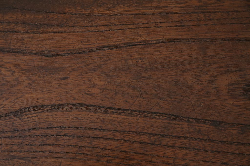 アンティーク家具　和製アンティーク　大正昭和初期　総ケヤキ材　独特の木目が味のある花台(飾り台)(R-043974)