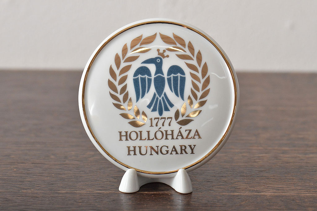 ハンガリー　HOLLOHAZA(ホロハーザ)　スクエアプレート　ディスプレイ(小皿、置物、洋食器)(R-044186)