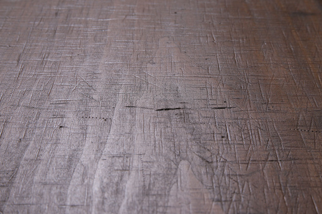 和製アンティーク　大正昭和初期　天板朴の木一枚板　やさしい色合いの組み立て式裁ち板(座机、ローテーブル、作業台)(R-044204)