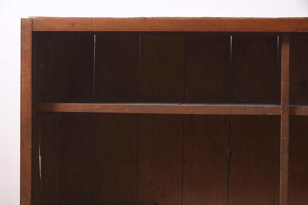 アンティーク家具　大正ロマン　引き出し付き　レトロな飾り棚(サイドボード、陳列棚、オープンラック、収納棚)(R-044660)
