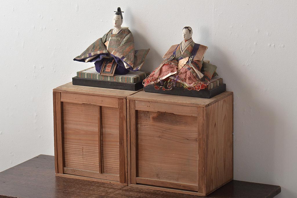 江戸期 古い雛人形(お内裏様、男雛女雛、雛道具)(R-044672) | ラフジュ工房